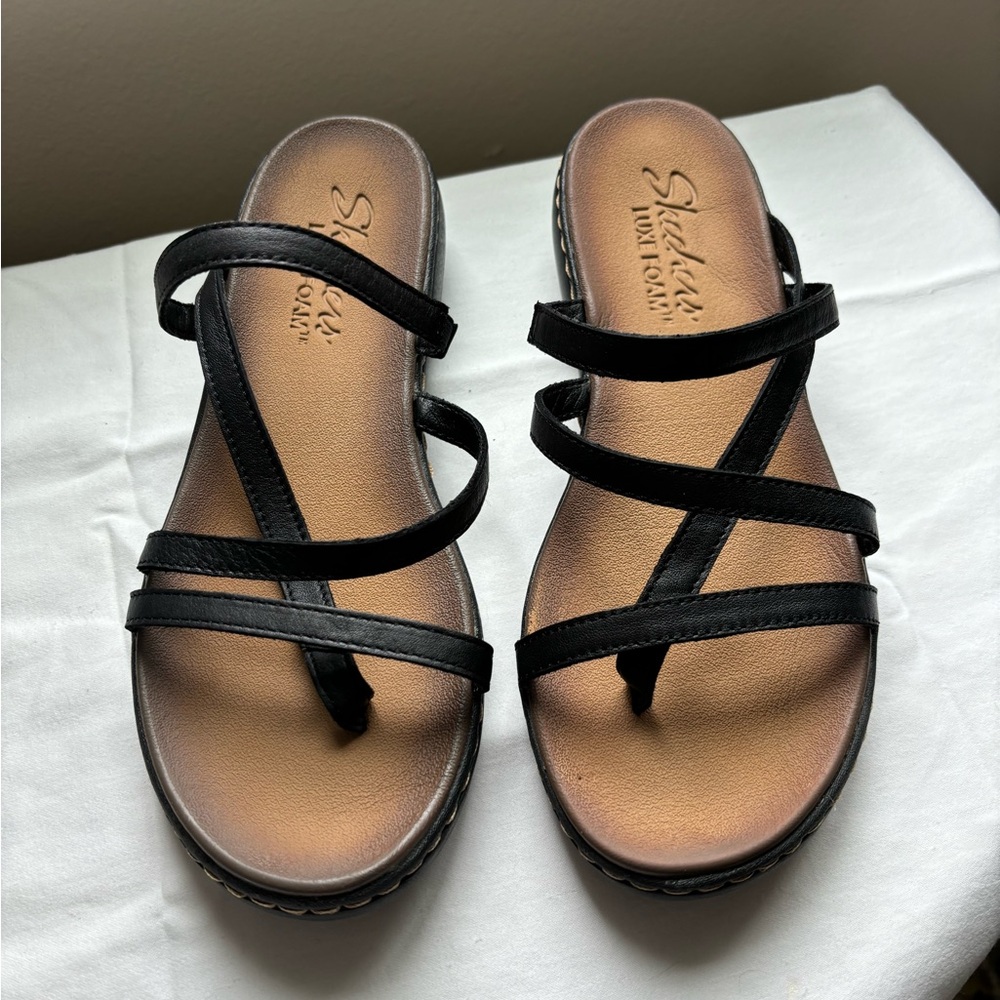 Black strapped sandals